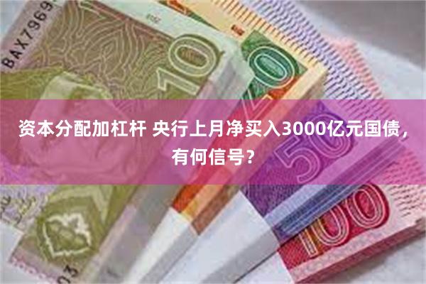 资本分配加杠杆 央行上月净买入3000亿元国债，有何信号？