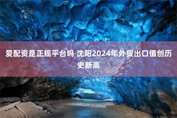 爱配资是正规平台吗 沈阳2024年外贸出口值创历史新高