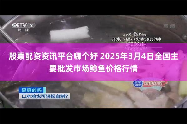 股票配资资讯平台哪个好 2025年3月4日全国主要批发市场鲶鱼价格行情